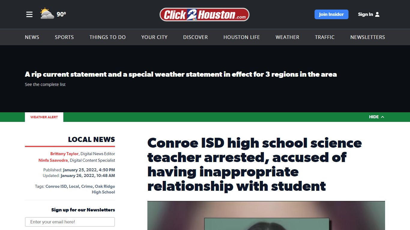 Conroe ISD high school science teacher arrested, accused of having ...