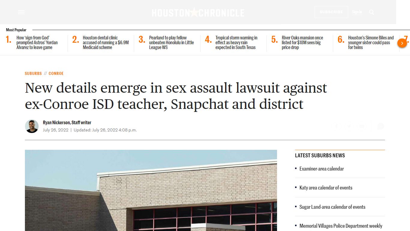 Sex assault lawsuit against former Houston-area teacher continues