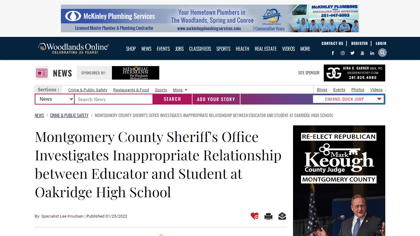Montgomery County Sheriff's Office Investigates Inappropriate ...